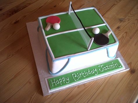 Table tennis cake Table Tennis Cake, Tennis Cake, Sports Themed Cakes, Tennis Birthday, 70th Birthday Cake, Painted Cakes, Novelty Cakes, Special Cake, Cakes For Boys