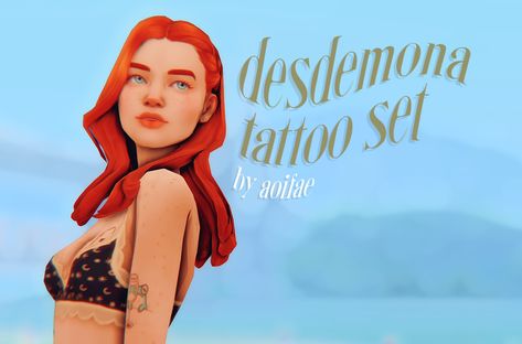 aoifae: desdemona tattoo set by aoifae an... - Emily CC Finds S4cc Tattoos, Cc Accessories, Los Sims 4 Mods, Sims 4 Tattoos, Body Details, Sims 4 Mm Cc, Skin Details, 4 Tattoo, Save File