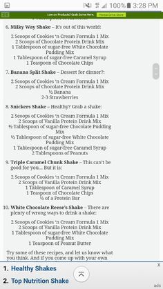 Herbalife Smores Shake Recipe, Herbalife Snickers Shake Recipes, Herbalife Shake Recipes Chocolate, Herbalife Shake Recipes Cookies And Cream, Shake Recipes Herbalife, Herbalife Meals, Vanilla Shake Recipes, Meal Shakes, Herbal Life Shakes