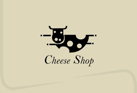 Cheese Logo Design Ideas, Cheese Label Design, Cheese Shop Design, Cheese Logo Design, Cheese Logo, Cow Logo, Cheese Labels, Cheese Wheel, Chef Logo