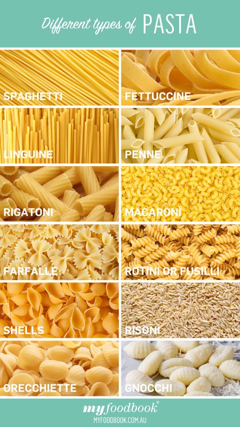 The different types of pasta and how to use them | myfoodbook All Pasta Types, Pasta Types And Sauce, Different Types Of Pasta Sauce, Types Of Pasta Shape, Different Noodle Types, Type Of Pasta Sauce, Different Types Of Pasta Noodles, Different Types Of Spaghetti Recipes, Different Types Of Noodles