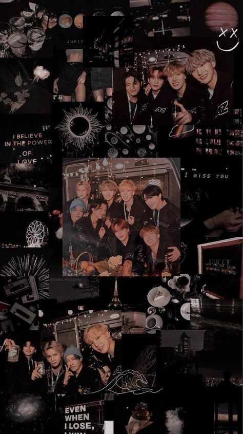 Wallpaper Aesthetic Ateez Dark Aesthetic Group, Ateez Wallpaper Lockscreen Ot8, Ateez Collage Wallpaper, Ateez Lockscreen Aesthetic, Ateez Wallpaper Ot8, Ateez Wallpaper Aesthetic, Ateez Lockscreen, Cool Kpop Wallpapers, Ateez Wallpaper