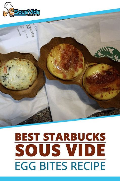 Love Starbucks Sous Vide Egg Bites but hate paying $5 each time you have them? Here's how you can make them at home for 20% of the price! | Sous Vide Wizard Starbucks Sous Vide Egg Bites Recipe #sousvide #eggbites #breakfast #recipe #sousvideeggs #starbucks #eggs Starbucks Eggs, Starbucks Sous Vide Egg Bites, Starbucks Egg White Bites, Starbucks Egg Bites Recipe, Egg White Bites, Starbucks Sous Vide Eggs, Sous Vide Egg Bites, Egg And Grapefruit Diet, Starbucks Egg Bites