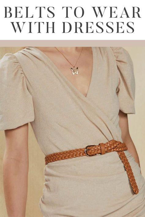 how to wear belts with dresses Best Belt For Dress, How To Style Belt With Dress, Belting A Dress, Belts For Dresses Ideas Outfit, Dress With Belt Outfit Classy, How To Belt A Dress, How To Wear A Belt With A Dress, Belts With Dresses, Dress Belt Ideas