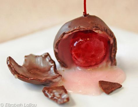 This recipe looks even better,,, i like the idea of having the stems. Chocolate-Covered Cordial Cherries Recipe Chocolate Covered Cherries Recipe, Cherry Recipe, Cherry Cordial, Maraschino Cherries, Chocolate Covered Cherries, Classic Candy, Chocolate Candy Melts, Cherry Recipes, Homemade Candies