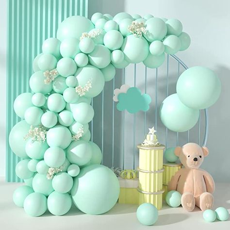 Pink And Turquoise Balloon Garland, Pastel Pink And Green Balloon Garland, Pastel Green And Pink Balloons, Pastel Green Balloons, Pastel Blue And Purple Balloon Garland, Orange Balloons, Mothers Day Decor, Yellow Balloons, Balloon Kit