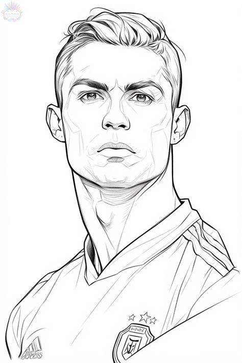 Cristiano Ronaldo Tattoo Design, Ronaldo Drawing Sketch, Hard Sketches, Cr7 Drawing, Cr7 Tattoo, Ronaldo Illustration, Ronaldo Sketch, Jessica Alves, Ronaldo Jersey