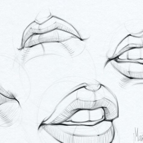 Maria🌿 digital artist on Instagram: "Here are some new sketches of lips I’ve done recently. I really wanted to try drawing lips from different angles to see how much my skill has improved. And I would say, compared to sketches from a year ago, they look much better and more interesting.   The brush I used is the Soft Brush from my Sketch Brush Set for Procreate.  #sketching #sketch #sketches #procreatesketch #digitalsketch #digitalsketching #digitalartist #sketchdaily #sketchoftheday #artistofinstagram #artistoninstagram #procreatebrushes #howtodrawlips" Sketches Of Lips, Lips From Different Angles, Procreate Sketching, Sketch Brush, New Sketches, Drawing Lips, Lips Sketch, Lips Drawing, Artist On Instagram