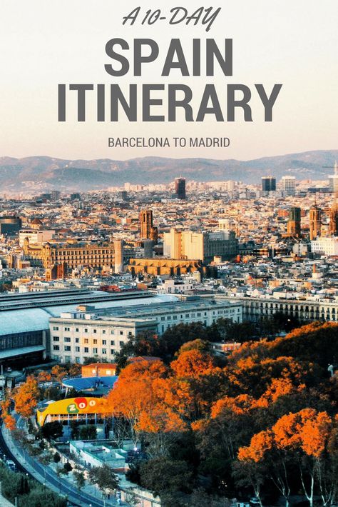 A 7 to 10 day Spain itinerary and guide. Visit and spend 10 days in Barcelona and Madrid exploring food, art Spanish culture, and nightlife in Spain. Honeymoon List, 10 Days In Spain, 10 Days In Greece, Madrid Itinerary, Spain Holiday, Barcelona Itinerary, Greece Itinerary, Greece Trip, Spain Itinerary