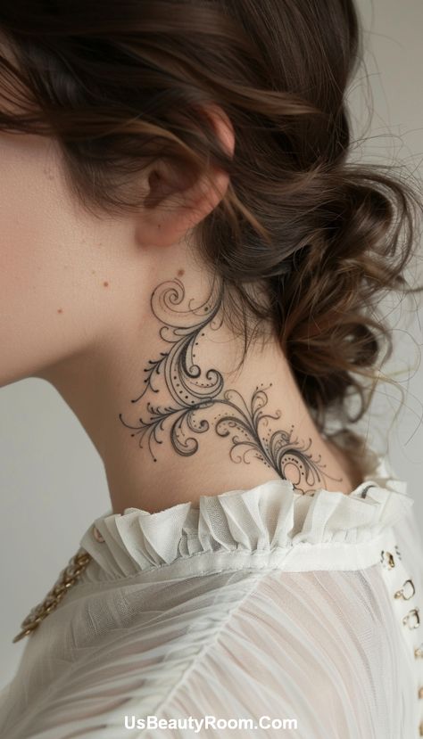 30+ Small Neck Tattoo Ideas for Girls in 2024 Small Neck Tattoo Ideas, Small Neck Tattoo, Cross Tattoo Neck, Flower Neck Tattoo, Neck Tattoo Ideas, Butterfly Neck Tattoo, Small Back Tattoos, Small Neck Tattoos, Minimalistic Tattoos