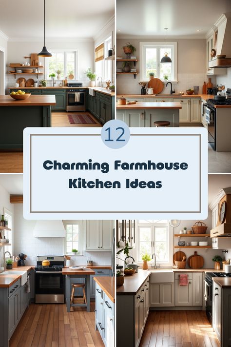 Looking to bring some rustic charm to your kitchen? Our list of 12 ideas for farmhouse kitchens is here to inspire you! Discover how to incorporate rustic wood accents, warm colors, and stylish chalkboards for a cozy vibe. From creative storage solutions to vintage decor, these tips will help you transform your cooking space into a farmhouse dream. Perfect for those who adore country styles mixed with contemporary flair, check out our favorite ideas that blend practicality and aesthetics for a genuine farmhouse feel. Let's make your kitchen the heart of your home! Farmhouse Galley Kitchen Ideas, Farmhouse Galley Kitchen, Galley Kitchen Ideas, Farmhouse Kitchen Inspiration, Reclaimed Wood Beams, Galley Kitchens, Small Bookshelf, Farmhouse Kitchen Ideas, Creative Storage Solutions