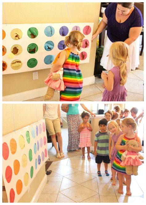 Punch Wall Game Diy, Piñata Alternatives, True Birthday Party Ideas, Cracklins Pork, Pinata Alternative, Punch Pinata, Rainbow Punch, Punch Wall, Party Activities Kids