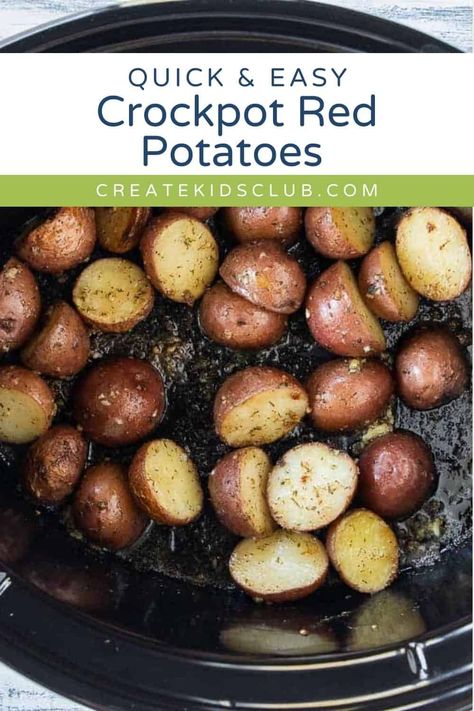 Crock Pot Red Potatoes, Red Potatoes In Crockpot, Potato Recipes Crockpot, Ground Beef Crockpot Recipes, Cooking Red Potatoes, Gluten Free Crock Pot Recipes, Red Potato Recipes, Crock Pot Potatoes, Olive Oil Butter