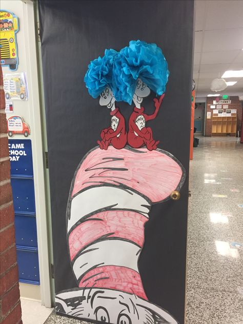 The Cat In The Hat Door Decoration, Cat In The Hat Door Decoration Ideas, Cat In The Hat Decorations Classroom, Cat In The Hat Classroom Door, Cat In The Hat Door Decoration, Cat In The Hat Bulletin Board Ideas, Cat In The Hat Bulletin Board, Dr Suess Door Ideas, March Door Decorations Classroom