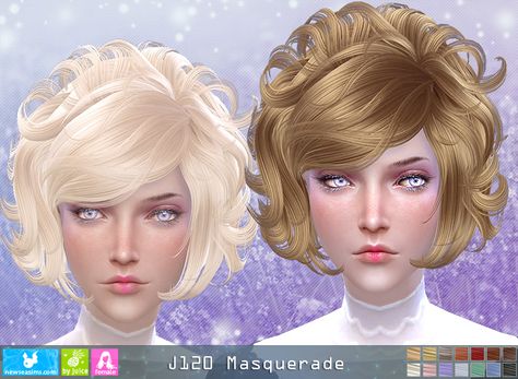 NewSea: J120 Masquerade hair - Sims 4 Hairs - http://sims4hairs.com/newsea-j120-masquerade-hair/ Newsea Sims 4 Hair, Masquerade Hair, Sims 4 Cc Hairstyles, Sims 4 Downloads, Hairstyle Gallery, Sims 4 Cc Finds, Free Service, Sims 4 Cc, Sims 4 Custom Content