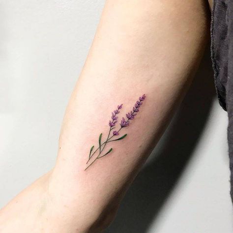 Lilac Tattoo, Meaningful Wrist Tattoos, Glyph Tattoo, Lavender Tattoo, Triangle Tattoos, Cute Tiny Tattoos, Wrist Tattoos For Women, Nature Tattoos, Mini Tattoos