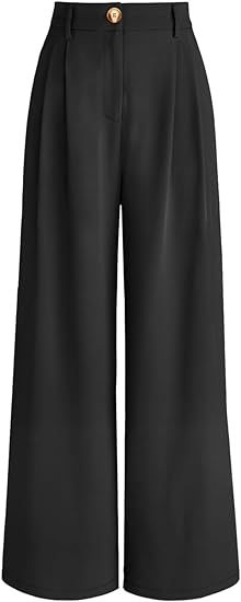 AUTOMET Wide Leg Dress Pants Womens Summer Flowy High Waisted Business Casual Work Trousers 2024 Fashion Suit Pant Dressy Outfits Office Professional Clothes Black at Amazon Women’s Clothing store Office Professional, Pants High Waisted, Clothes Black, Business Casual Work, Dressy Pants, Wide Leg Dress Pants, Suit Pant, Work Trousers, Pants Womens