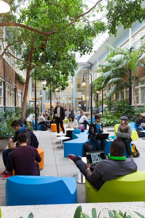 The atrium in the Administration Building is one of the new study spaces featuring upgraded furniture, Wi-Fi and electrical supply. Outdoor Study Space, Study Space Ideas, Shopping Mall Design, Study Spaces, Campus Design, University Of Calgary, Public Space Design, Mall Design, Outdoor Office