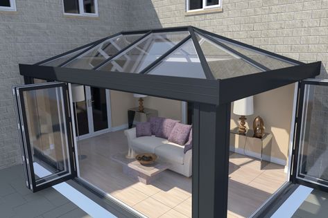 Modern Orangery, Orangery Roof, Lantern Roof, Modern Conservatory, Orangery Extension, Conservatory Design, Garden Room Extensions, Conservatory Roof, Conservatory Garden