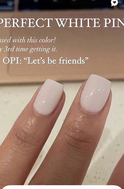 Essie Pedicure Colors, 2024 Mani Pedi Combos, Milky White Nails Opi, Neutral Opi Gel Colors, Neutral Bridesmaid Nails, Opi Milky White, Natural Nails Manicure, Opi Gel Nails, Opi Nail Colors