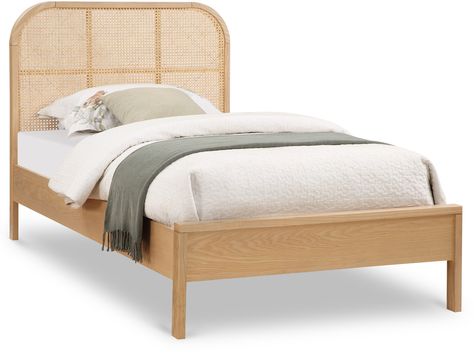 Natural Siena Ash Wood Twin Bed | SienaNatural-T Wood Twin Bed, Cane Bed, Outdoor Mattress, Beds And Headboards, Beautiful Aesthetic, Meridian Furniture, Teen Bedding, Twin Size Bedding, Beds & Bed Frames