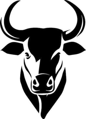 Silueta de vector de cabeza de toro 6 | Vector Premium Toro Vector, Toro Logo, Bike Poster, Mask Fashion, Animal Silhouette, Drawing Lessons, Judo, Pumpkins, Buffalo