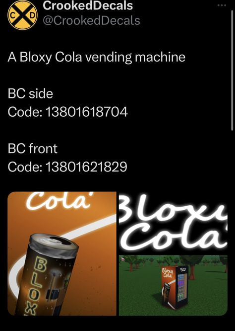 Vending Machine Decal Bloxburg, Bloxburg Vending Machine Decals, Bloxburg Street Sign Decal, Wallpaper Decal Codes, Town Decals, Bloxburg Neighborhood, Decal Codes Bloxburg, Decal Bloxburg, Theme Park Planning