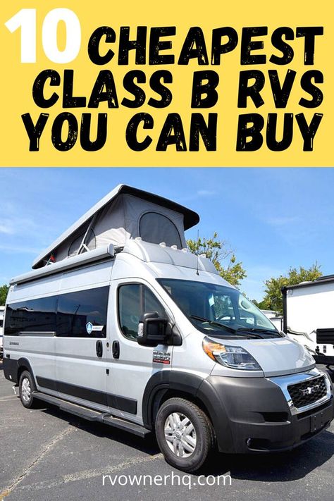 One of the biggest drawbacks of the Class B RV is its expensive price tag. As Class B RV vans can often cost well over $100,000. With some of the more expensive models, such as the Winnebago Boldt and the Winnebago Revel approaching almost $200,000. So to help you find the most affordable and budget-friendly Class B RVs on the market, we’ve highlighted the 10 cheapest Class B RVs you can buy on our most recent blog post. Class B Rv Vans, Rv Vans, Best Pop Up Campers, Winnebago Revel, Motorhome Living, Rv Interior Design, Motorhome Travels, Rv Camping Tips, Rv Travel Trailers