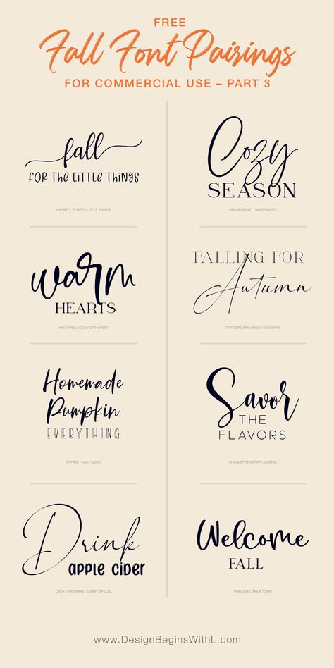 Canva Font Cursive, Which Fonts Go Together, Web Font Pairings, Fall Fonts Free, Logo Font Pairings, Boho Fonts Free, Fall Fonts Canva, Canva Signature Font, Canva Business Fonts