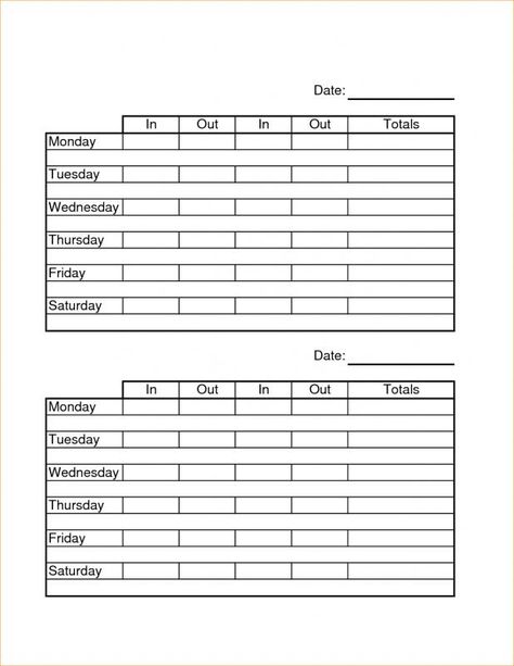 Timesheet Template Word Friday Folders, Time Sheet Printable, Payroll Template, Time Sheet, Timesheet Template, Weekly Calendar Template, Week Schedule, Employee Handbook, Schedule Templates