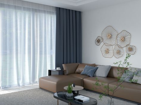 What Color Curtains Go with Dark Brown Furniture? (15 Glam Choices) Curtains For Grey Walls, Curtains To Go, Dark Brown Couch, Brown And Blue Living Room, Dark Brown Sofas, Dark Brown Furniture, Color Curtains, Brown Couch, Brown Furniture