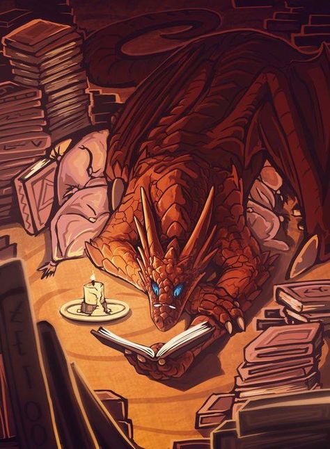 Un dragon et son trésor : des livres ! Dragon Reading, Dragon Pictures, Dragon Artwork, Cute Dragons, Reading A Book, Book Dragon, Fantasy Dragon, Mystical Creatures, Arte Fantasy