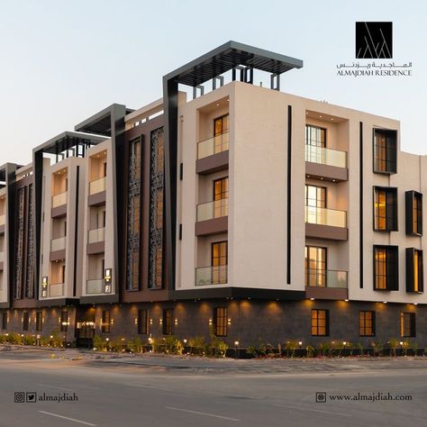 Building Front Designs, Apartments Exterior, Commercial Design Exterior, Residential Building Design, Building Elevation, Condo Design, Architect Design House, Modern Exterior House Designs, Architecture Model House