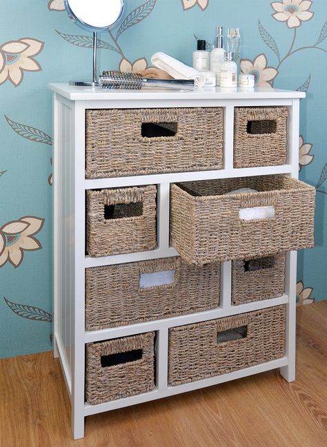 http://www.amazon.co.uk/Tetbury-Large-Drawers-Whitewash-Baskets/dp/B00FJ1CEYU/ref=sr_1_1?s=kitchen&ie=UTF8&qid=1404205207&sr=1-1&keywords=Tetbury+Large+Chest+of+Drawers+baskets White Hallway, Bathroom Basket, 5 Drawer Storage, Large Chest Of Drawers, Basket Drawers, White Chest Of Drawers, Drawer Storage Unit, Bathroom Basket Storage, Bathroom Baskets