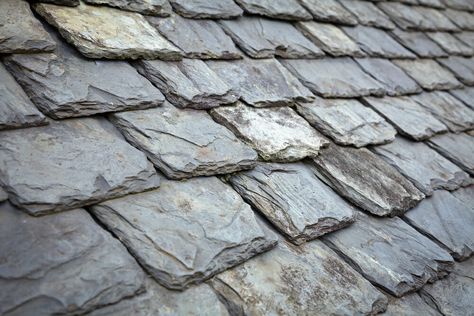 Learn about slate roofs & tiles here. Compare costs, types of slate roofing, & more. Get up to 4 free local roof quotes today! Slate Roof Shingles, Types Of Roof Shingles, Synthetic Slate Roofing, Roof Quotes, Slate Shingles, Slate Roof Tiles, Garage Roof, Modern Roofing, Asphalt Roof