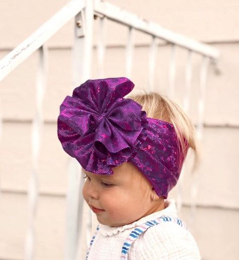 Messy Baby, Baby Head Wrap, Purple Baby, Purple Bows, Baby Head, Newborn Headbands, Handmade Bows, Baby Bows, Hair Accessories Headbands