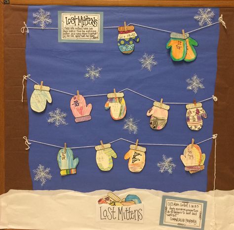 Lost Mittens bulletin board Mittens Bulletin Board, Pto Bulletin Board, Winter Bulletin, Preschool Bulletin Boards, School Birthday, School Bulletin Boards, Birthday Board, Board Ideas, Bulletin Boards