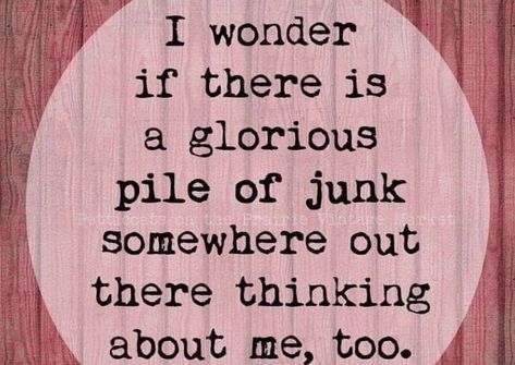 Antique Quotes Vintage Life, Junk Quotes, Junking Quotes, Vintage Sayings, Antique Quotes, Vintage Quotes, Craft Quotes, Creativity Quotes, Funny Cartoon Quotes