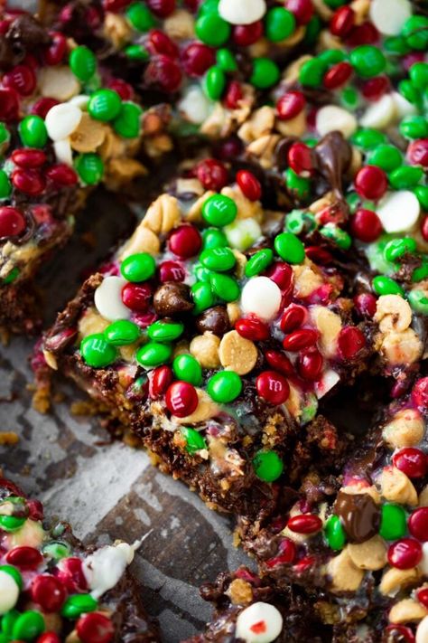 Squares And Bars Recipes Christmas, Christmas Magic Cookie Bars, Christmas Magic Bars, 7 Layer Magic Cookie Bars, Christmas Bar Cookies, Pumpkin Magic Bars, Christmas Bars, Magic Bars Recipe, Magic Cookie Bar Recipe