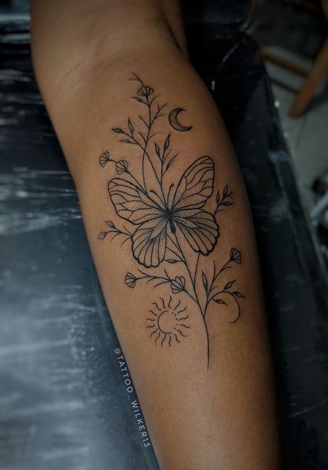 Upper Arm Tattoos For Women Black, Across Back Tattoo Women, Fine Line Back Of Arm Tattoo, Fine Line Arm Tattoos Women, Tattoo Ideas Female Forearm Simple, Women Upper Arm Tattoo, Inner Arm Tattoos For Women Forearm, Top Of Arm Tattoos For Women, Feminine Sleeve Tattoo Ideas