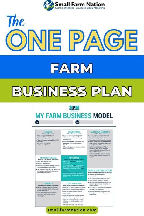 One-Page Farm Business Plan | Farm Websites & Marketing Support for Farm & Craft Food Businesses Vegetable Farming Business Plan, Small Farm Business Plan, Farm Grants, Angiosperms Plants, Farm Websites, Farm Business Plan, Agriculture Business Plan, Cattle Business, Homestead Business