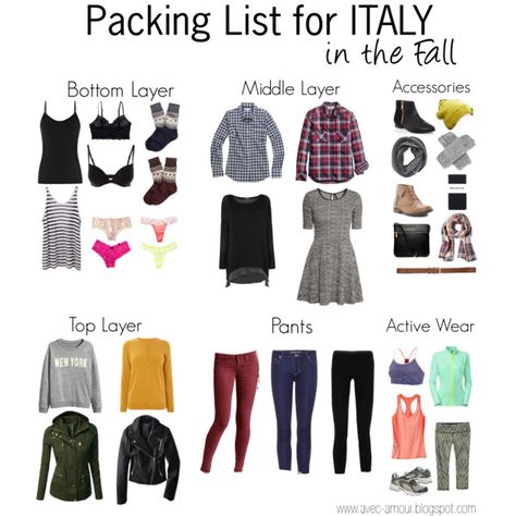 Italia by reneecutaia on Polyvore featuring H&M, J.Crew, T By Alexander Wang, Reiss, American Eagle Outfitters, MICHAEL Michael Kors, Rich & Skinny, Emilio Pucci, The North Face and Athleta Packing List For Italy, Italy In The Fall, Italy In November, Fall Bottoms, Europe Packing List, Packing For Europe, Mode Tips, Travel Capsule, Pack Up