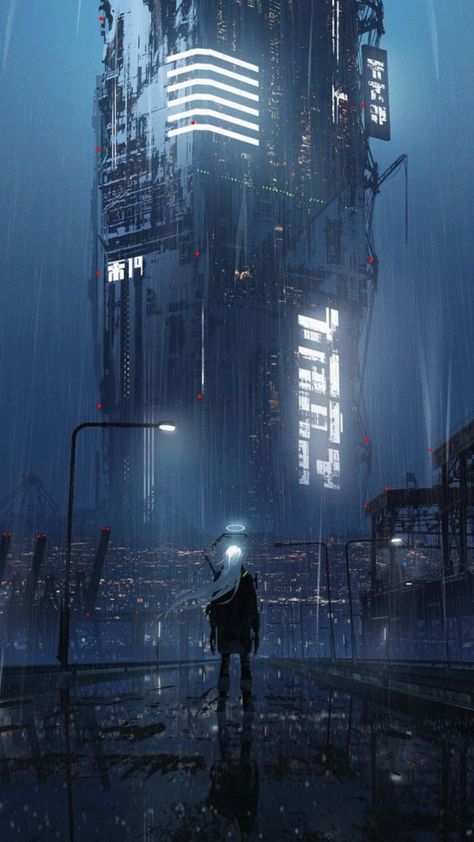 Dystopian Art, Wallpaper Seni, Iphone Wallpaper Hd, Girl Iphone Wallpaper, Sci Fi City, Cyberpunk Aesthetic, Cyberpunk City, Arte Cyberpunk, Cool Wallpapers