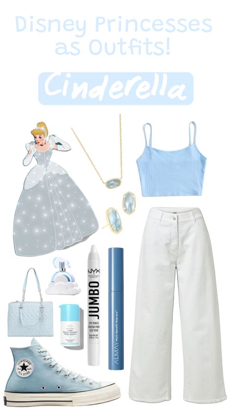 #cinderella #disney #disneyoutfit #followforfollow Disneybound Cinderella Casual, Cinderella Inspo Outfit, Casual Cinderella Outfit, Modern Day Cinderella Outfit, Disney Cinderella Outfit, Cinderella Outfit Ideas, Disney Bound Cinderella, Cinderella Inspired Outfit, Cinderella Halloween Costume