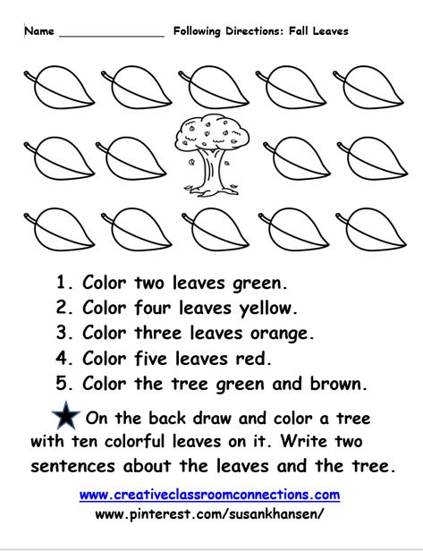 Follow Directions Worksheet Free, Following Directions Worksheet, Follow Directions Worksheet, Directions Worksheet, Colouring Activities, Following Directions Activities, English Poems For Kids, English Poems, Halloween Centers