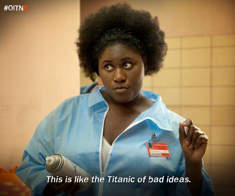 Oh, that's bad. #OITNB Oitnb Quotes, Daya Oitnb, Orange Is The New Black Edits, Alex Vause Orange Is The New Black, Taryn Manning, Oitnb Memes, Tv Series Quotes, Laugh Till You Cry, Danielle Brooks