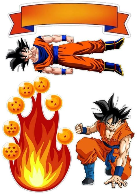 Happy Birthday Dragon, 7 Dragon Balls, Dragonball Z Cake, Goku Birthday, Barbie Fairy, Anime Cake, 7th Dragon, 3d Cake Toppers, Dragon Ball Tattoo