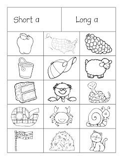 Short and Long Vowel Sorting Activity (with FREEbies!) Kindergarten Language Arts, Long Vowel, Kindergarten Ela, Phonics Words, Phonics Kindergarten, Scissor Skills, Teaching Ela, Teaching Language Arts, Word Sorts