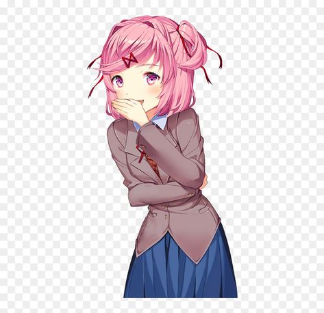 Ddlc Sprites, Kin Characters, Natsuki Ddlc, Just Monika, Cute Game, Doki Doki Literature Club, Literature Club, Make Friends, Doki Doki