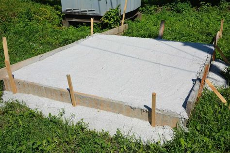 Concrete Pad For Hot Tub, Hot Tub Concrete Pad, Outdoor Pizza Oven Kit, Diy Concrete Slab, Hot Tub Cleaner, Cleaning Hot Tub, Pizza Oven Plans, Pizza Oven Kits, Diy Pizza Oven